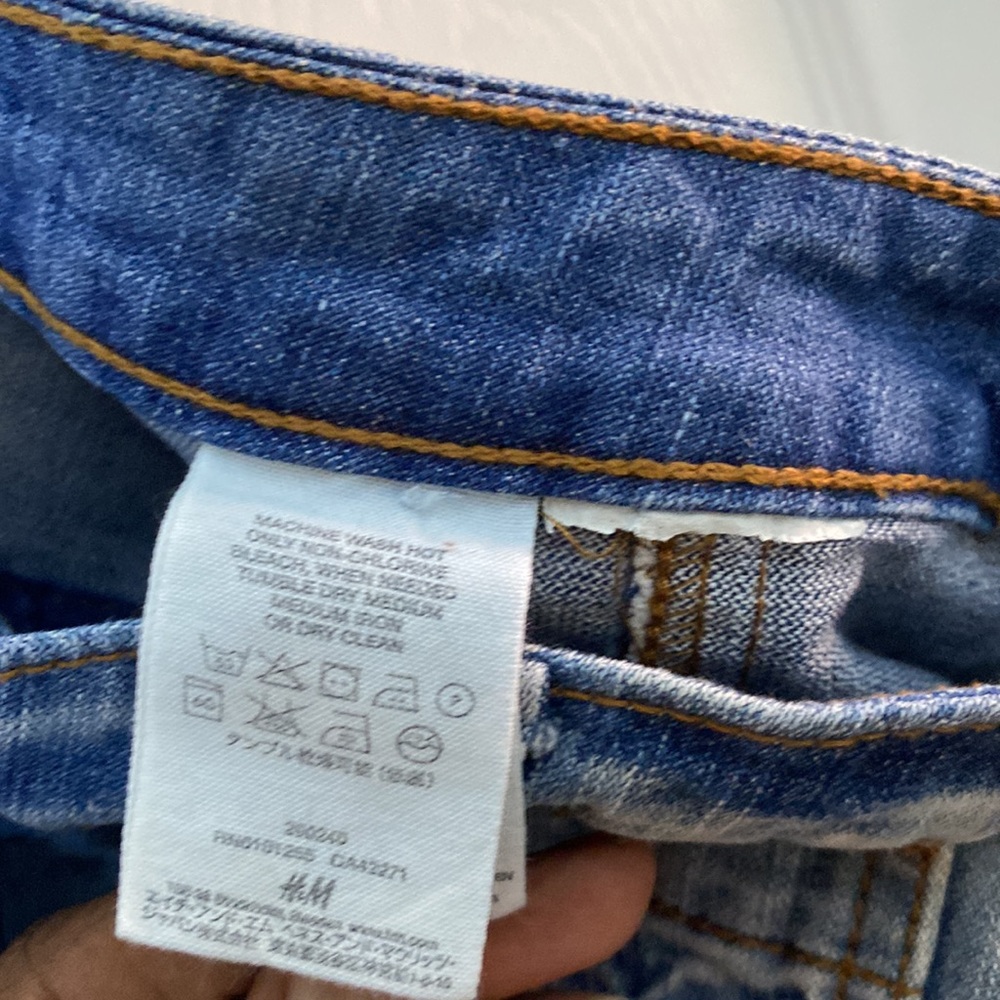 L.O.G.G. Blue Denim Skirt Midi Length Jean Light wash Button front Closure - Picture 5 of 7